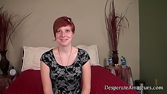 Redhead Aurora'S Desperate Casting Leads To Amateur Blowjob And Pussy Play