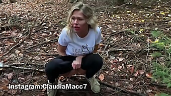 Outdoor Sexual Encounter In Woods Ends With Ejaculation