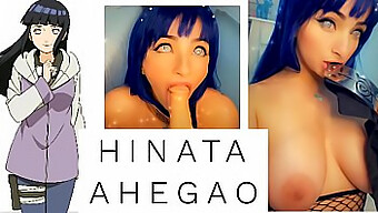 Hinata Cosplay Med Store Naturlige Pupper Og Gir En Het Blowjob