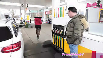 Public Teen Sex: German Teen Gets Picked Up At Gas Station