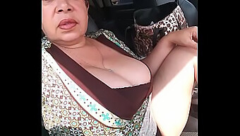 Closeup Of A Woman Touching Herself In A Truck