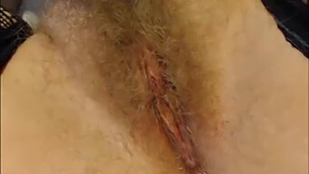 Close-Up Of Bushy Blonde Pussy On Webcam