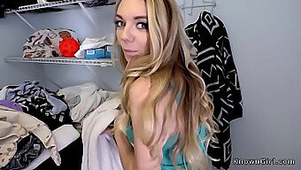 Young Woman With Natural Large Breasts Gives Oral Sex And Gets Fucked In A Laundry Room