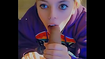 A Stunning 19-Year-Old Neighbor Gives A Deepthroat Blowjob In My Apartment