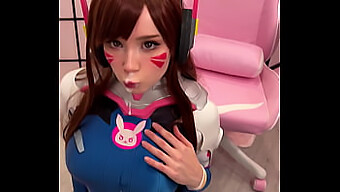 Tiktok Star Cosplays Overwatch'S D.Va, Gives Oral Sex, And Receives Facial Cumshot