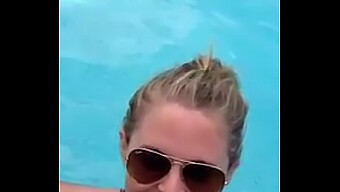 Pov Video Of Blonde Giving Oral Sex In Public Pool