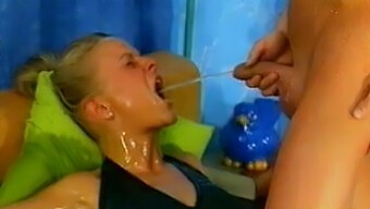 Small Boob Blonde Gets Wet And Wild In Retro Orgy