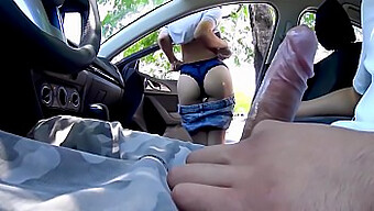 Amateur Spycam Footage Of Exhibitionists Giving Paid Oral Sex In A Car