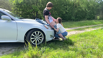 Public Sex With A Teen Amateur In Car