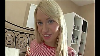 Blonde Russian 18+ Year-Old Eager For Anal Penetration With Toy