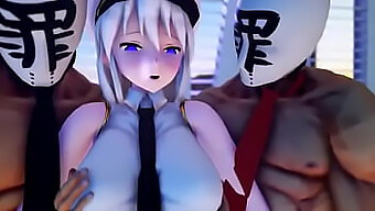 Анимационная Ручная Работа И Сперма В Видео Azurlane Mmd