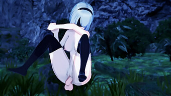 Yorha 2b'S Erotic Encounter With Floating Robot In The Wilderness