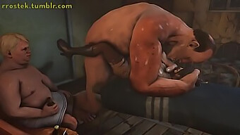 Wild Cartoon Sex With Lulu And A Huge Monster Cock In 3d