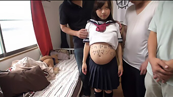 Pregnant Japanese Teen Rina'S Intimate Encounter With Cosplayer