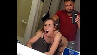 Young College Girl Gets Down And Dirty In Hotel Bathroom