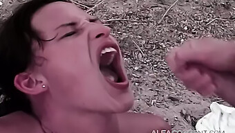 Hot Teen Brunette Seduces For Outdoor Sex With Hardcore Anal And Blowjob