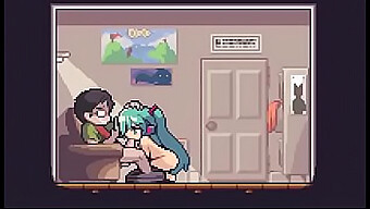 Pixelkonst Hatsune Miku Sjunger Med Erotiska Ljudeffekter