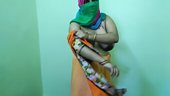 Saree-Clad Sister Engages In Sexual Activity With Her Step Brother, Showcasing Various Positions And Emphasizing Her Voluptuous Buttocks And Prominent Nipples.