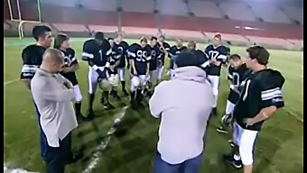 Cheerleader Enjoys Intense Group Sex With An Entire Football Team