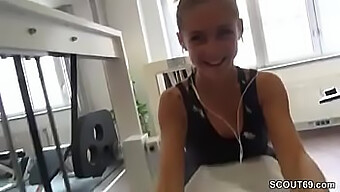 A Young German Girl Entices A Newcomer To Have Sex With Her In The Gym And Receives A Facial Cumshot