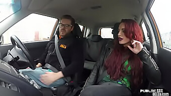 A British Redhead Teacher Publicly Engages In Sexual Activity With A Driving Instructor