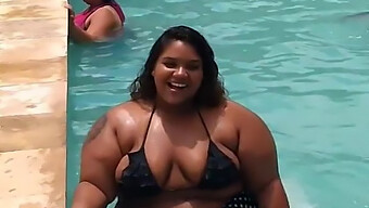 Huge And Plump Bbw'S Swimming Pool Adventure